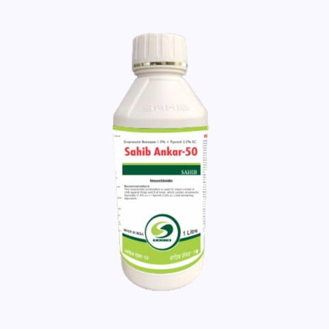 సాహిబ్ అంకర్-50 పురుగుమందు - ఎమామెక్టిన్ బెంజోయేట్ 1.5% + ఫిప్రోనిల్ 3.5% SC