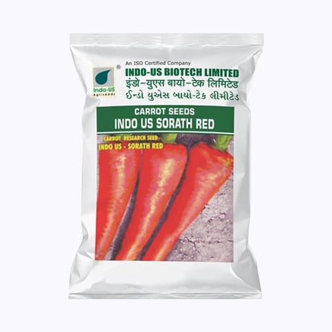 Indo-Us Sorath Red Carrot Seeds