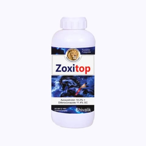 शिवालिक ज़ॉक्सिटॉप फफूंदनाशक - एज़ोक्सीस्ट्रोबिन 18.2% + डिफेनोकोनाज़ोल 11.4% एससी