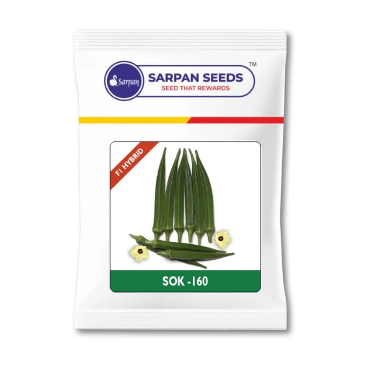 SOK-160 (f1 Hybrid) Bhendi Seeds