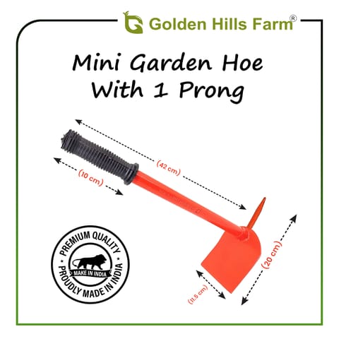 Golden Hills Farm Orange Garden Hoe with 1 Prong