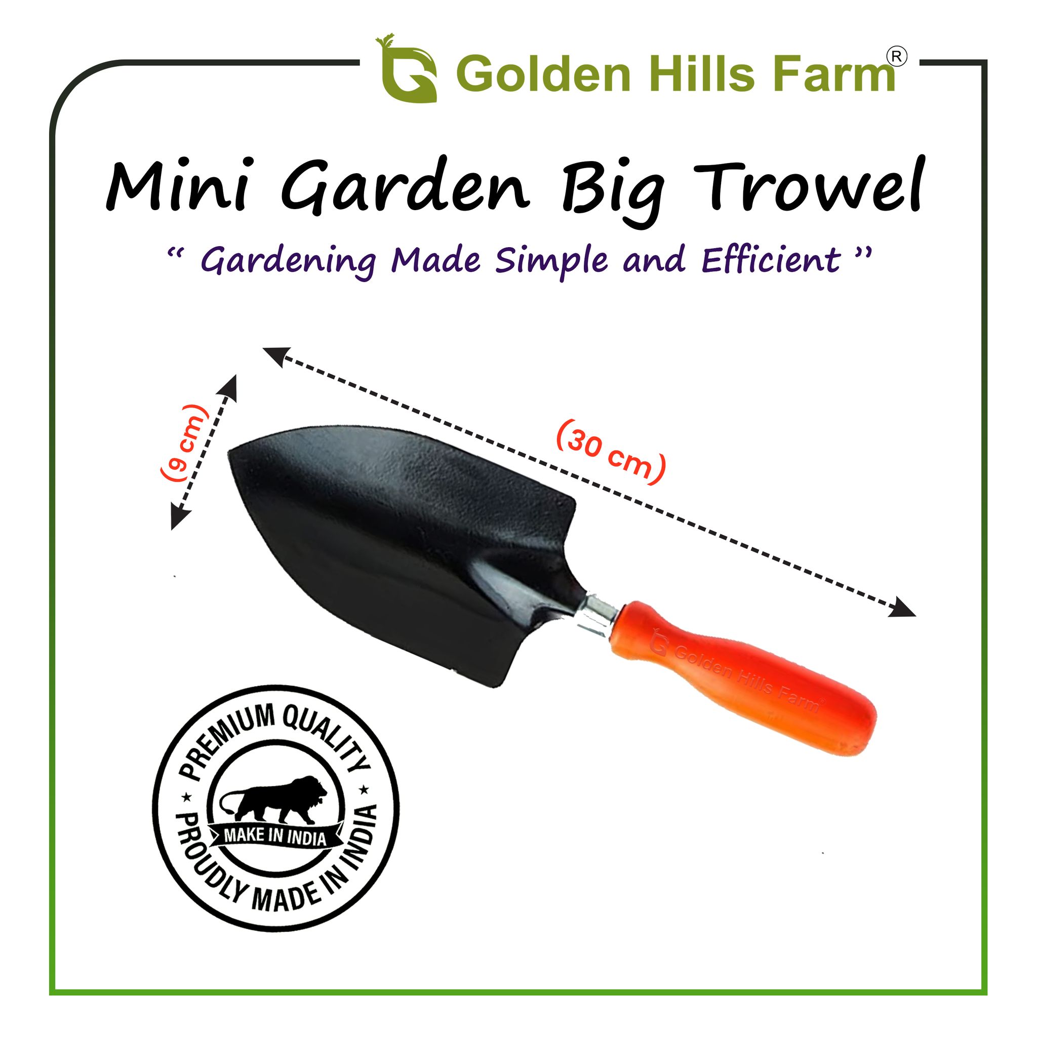 Golden Hills Farm Garden Big Type Trowel