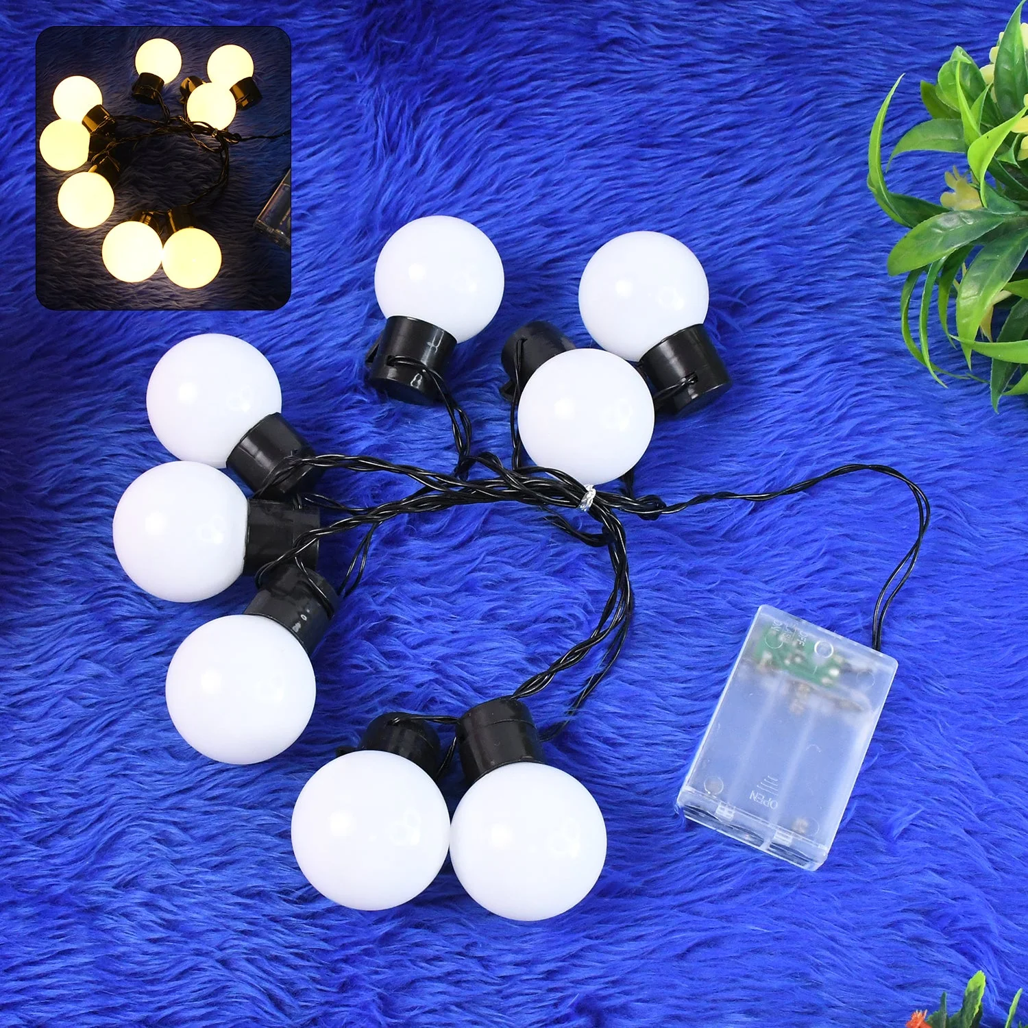 8 LED Battery Operated String Lights – main view