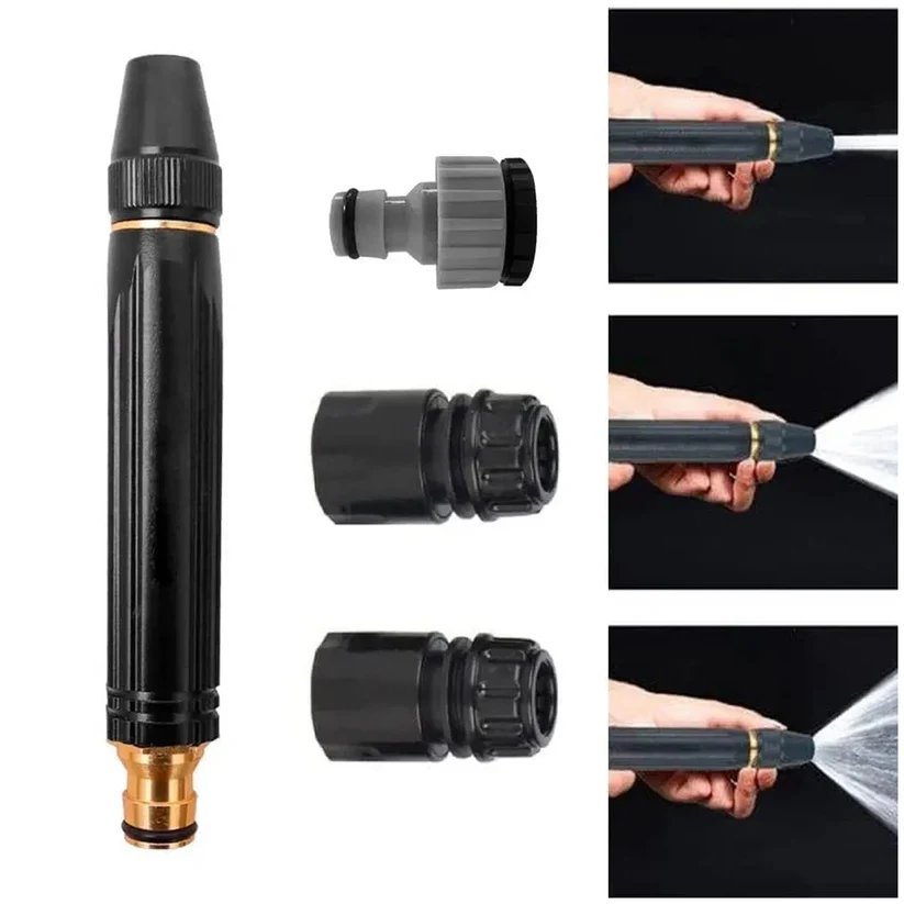 High-Pressure Plastic Car Washer Spray Gun with 3 Attachments