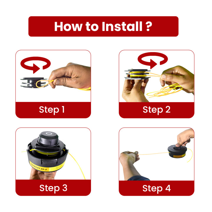 Balwaan Brush Cutter Nylon Rope Square NRS-350 Yellow – thumb