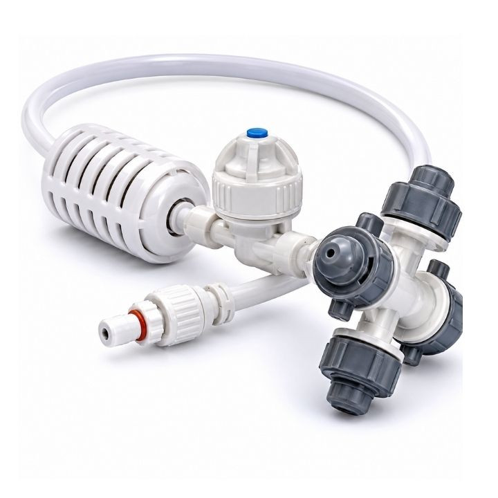 (10 Pcs) Irrigation Fogger System 4 Way Fogger Assembly Unit with Check Valve for Garden & Greenhouse