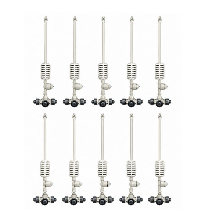 (10 Pcs) Irrigation Fogger System 4 Way Fogger Assembly Unit with Check Valve for Garden & Greenhouse – thumb