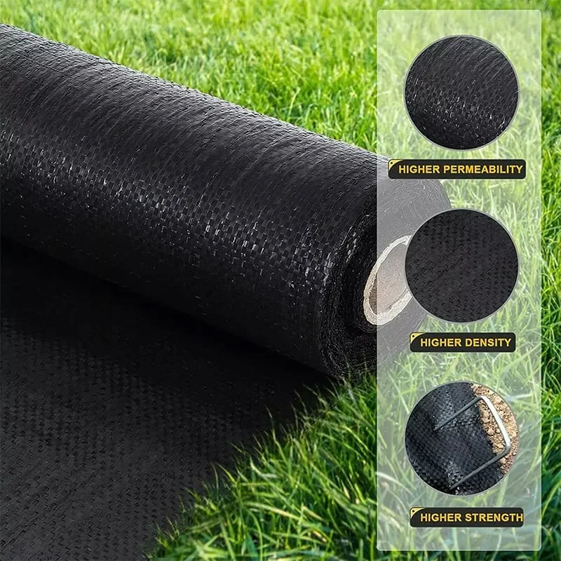 Singhal Premium Garden Weed Control Barrier Sheet Mat Heavy-Duty Landscape Fabric (Black) – thumb