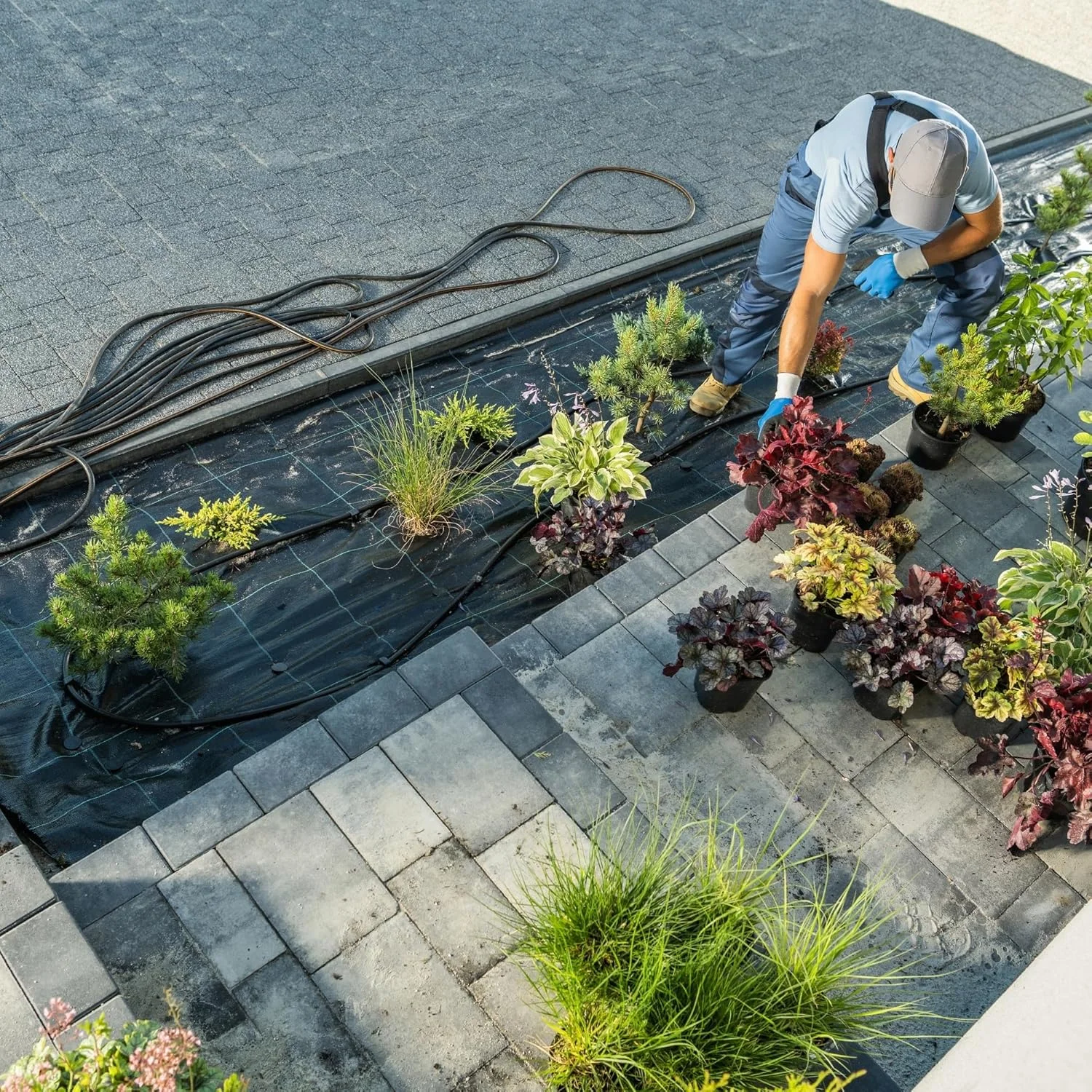 Singhal Garden Weed Control Mat Heavy Black Landscape Fabric – thumb