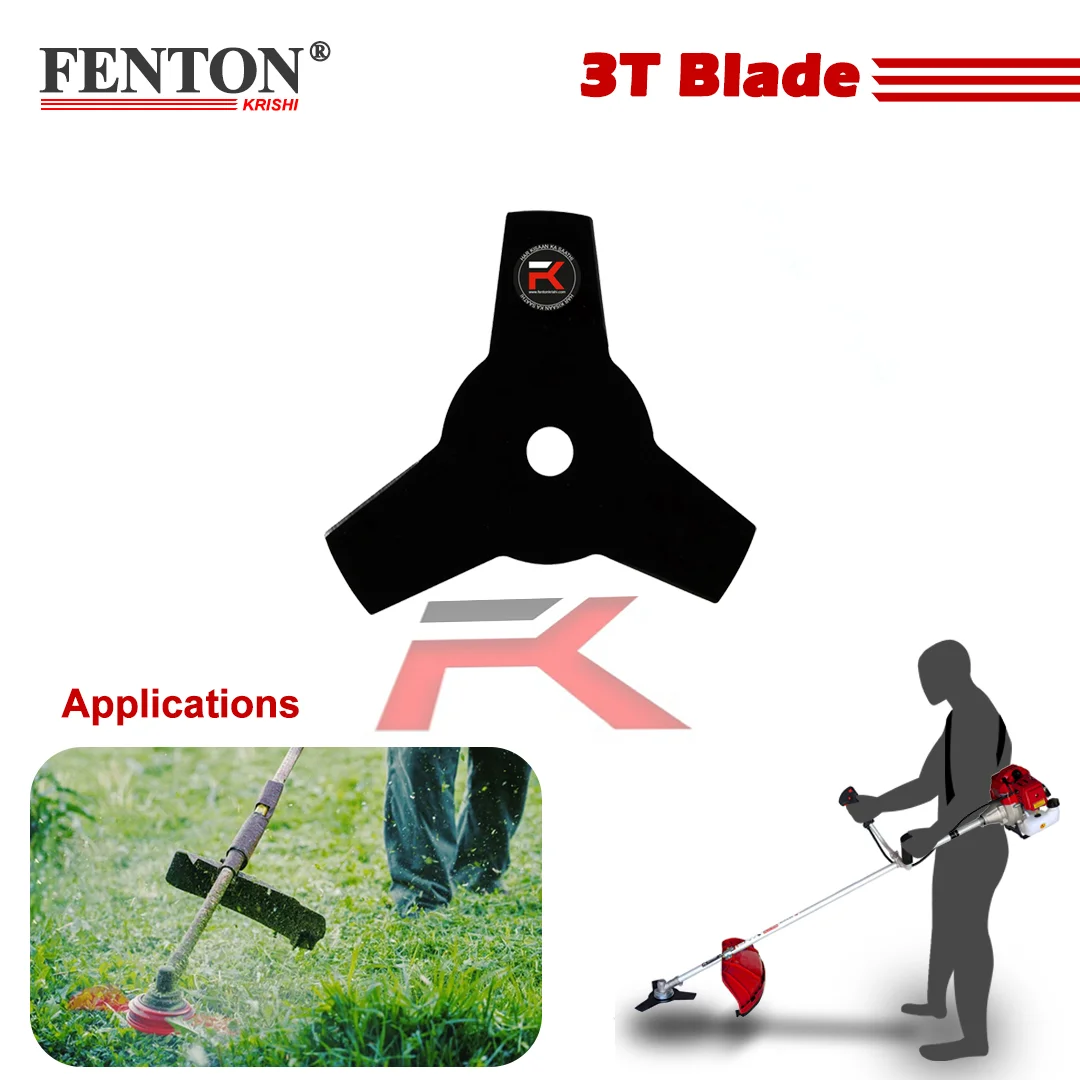 Fenton Krishi 3-Teeth Brush Cutter Blade – Heavy-Duty Grass Cutting (Pack of 1) – thumb