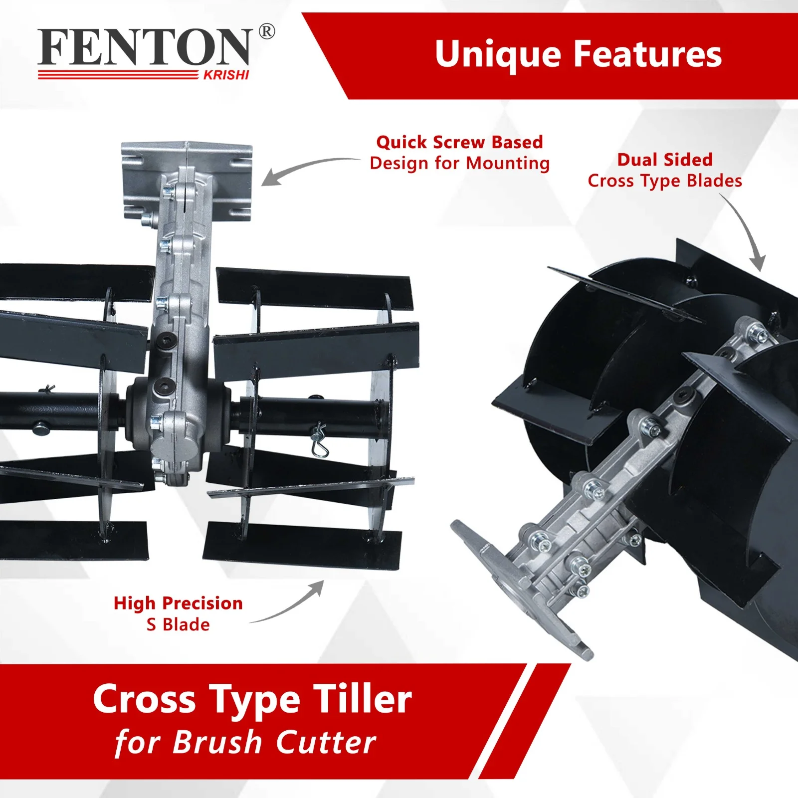 Fenton Krishi Cross-Type Tiller Attachment Brush Cutter – thumb