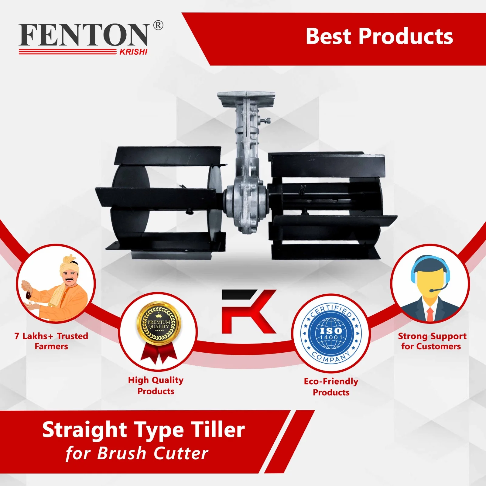 Fenton Krishi Straight-Type Tiller Attachment Brush Cutter – thumb