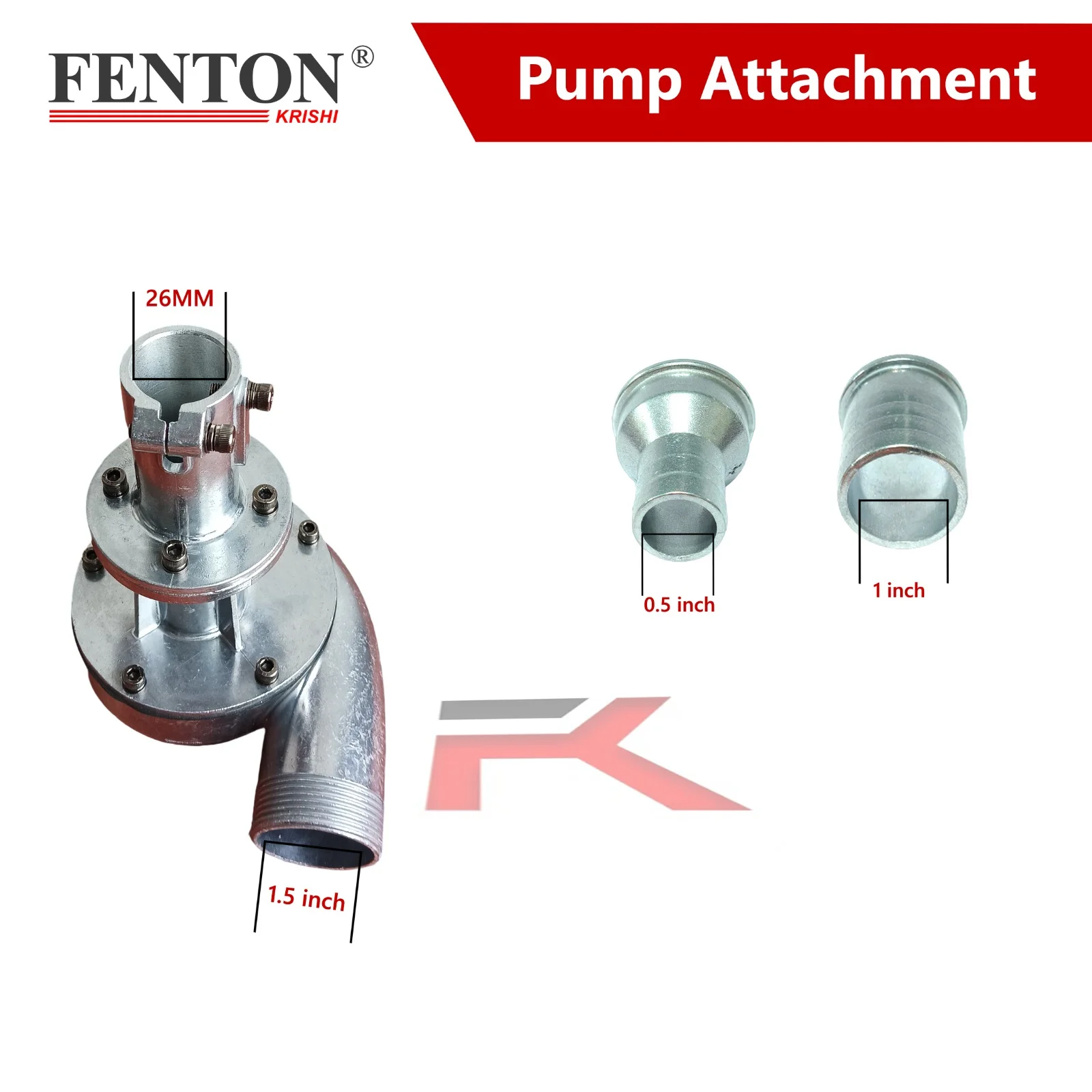 Fenton Krishi 26 mm Water Pump Attachment for Brush Cutter – Centrifugal Pump – thumb