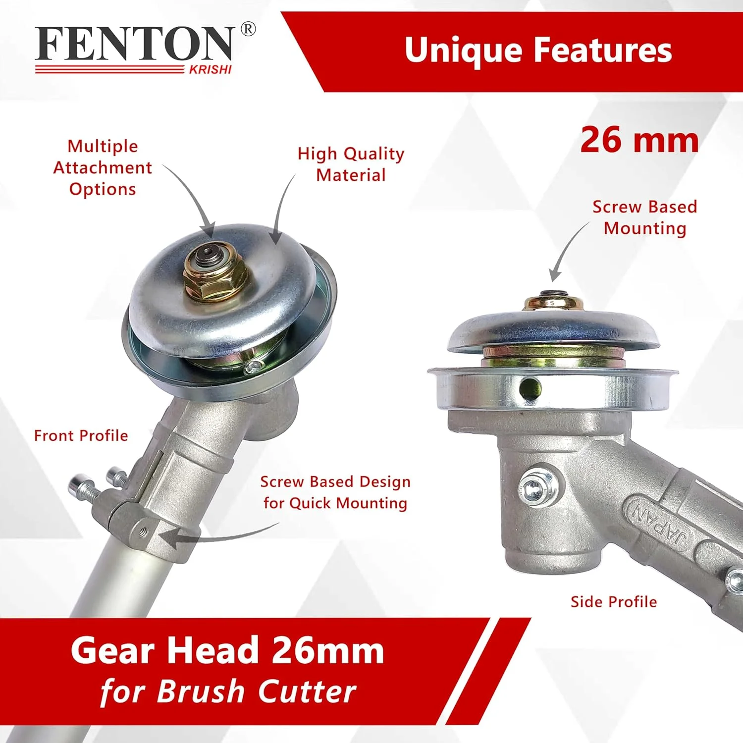 Fenton Krishi Gear Head for Side-Pack Brush Cutter 28 mm – thumb