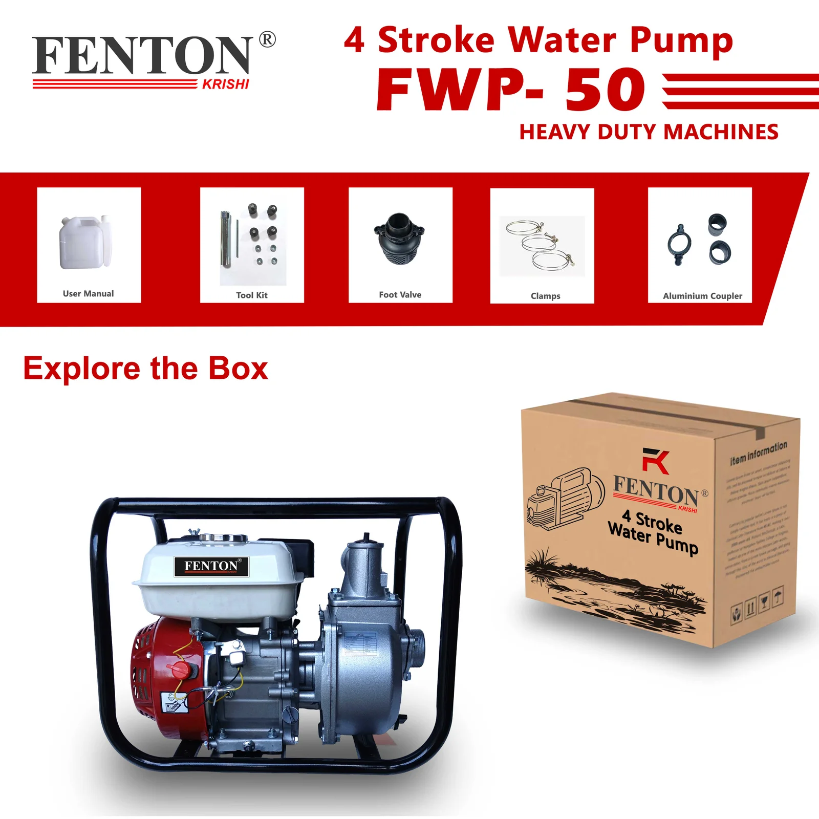 Fenton Krishi NPP-50 5.5 HP Petrol Engine Water Pump