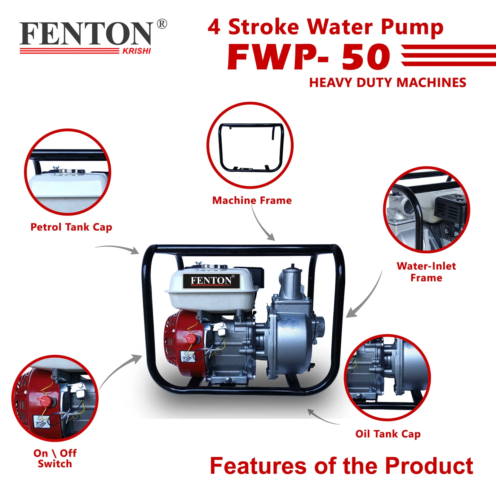 Fenton Krishi NPP-50 5.5 HP Petrol Engine Water Pump – thumb