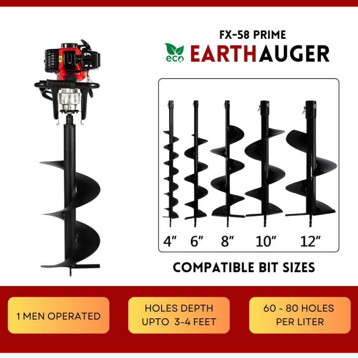 Fenton Krishi 2-Stroke 58CC Petrol Earth Auger – thumb