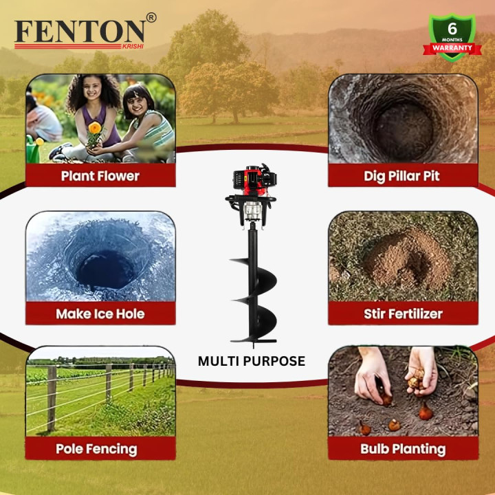 Fenton Krishi 2-Stroke 58CC Petrol Earth Auger – thumb