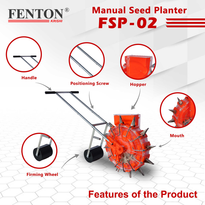 Fenton Krishi FSP-02 Manual Seed Planter – Hand-Operated Seeding Tool for Small & Medium Farms – thumb