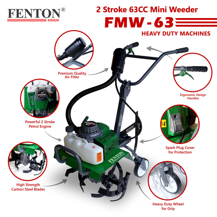 FENTON Krishi FMW-63 Petrol Mini Weeder Machine – thumb