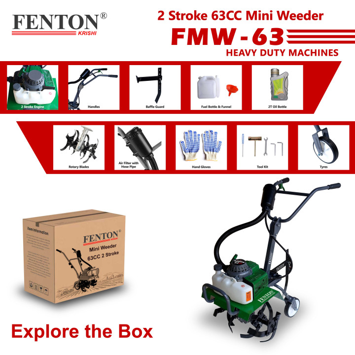 FENTON Krishi FMW-63 Petrol Mini Weeder Machine – thumb