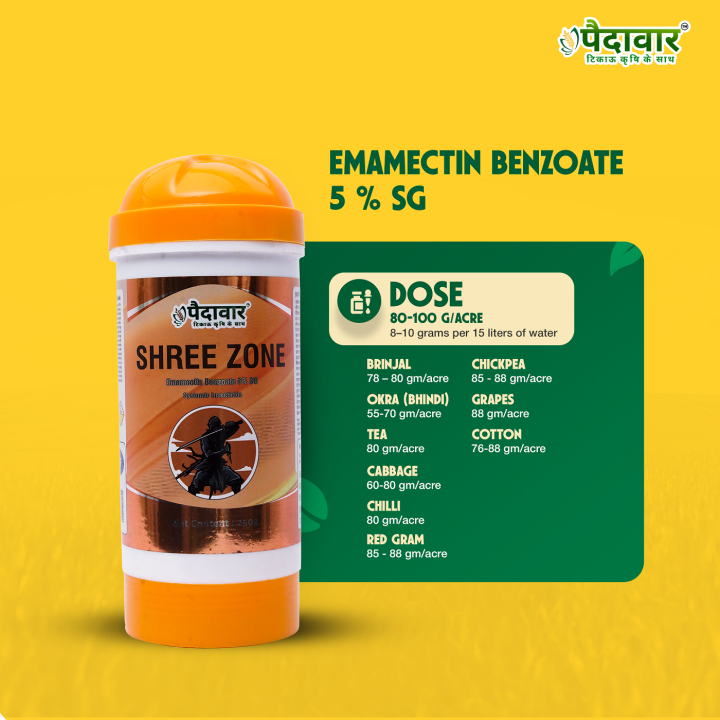 Paidavaar Shree Zone Emamectin Benzoate 5% SG Insecticide – thumb