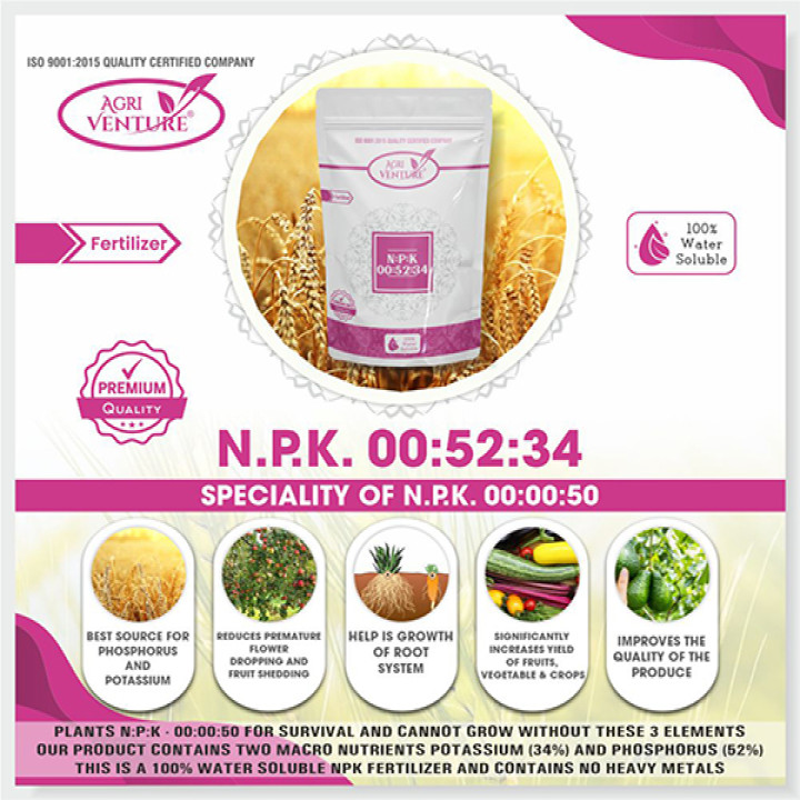 AgriVenture NPK 00:52:34 Water Soluble Fertilizer – thumb