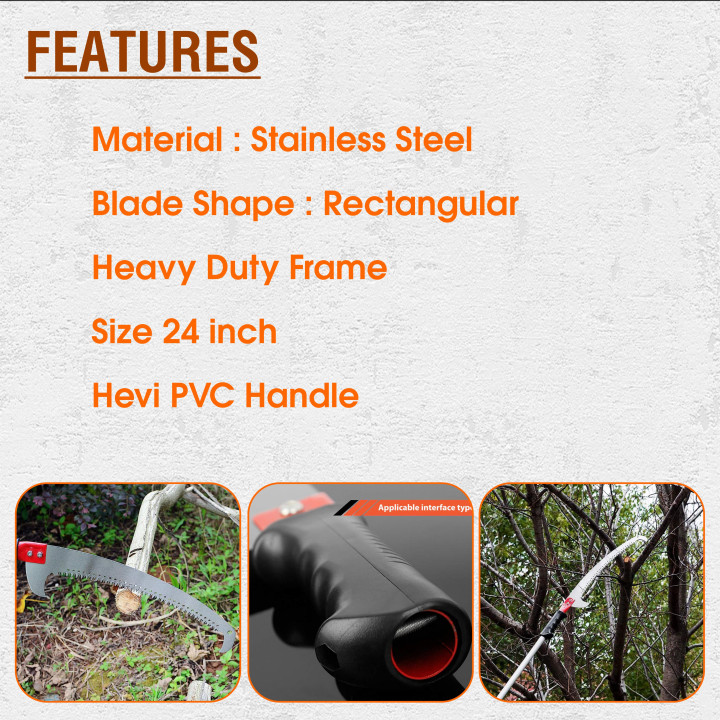 Radhe Ultra Touch Professional Tree Cutting & Wood Cutting Saw 24 Inch Curved Blade with Sharp Teeth