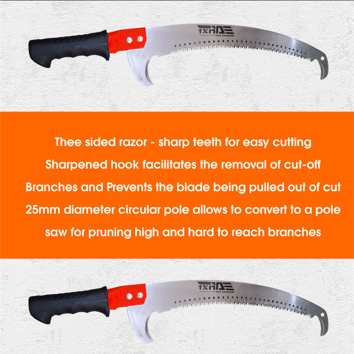 Radhe Ultra Touch Professional Tree Cutting & Wood Cutting Saw 24 Inch Curved Blade with Sharp Teeth – thumb