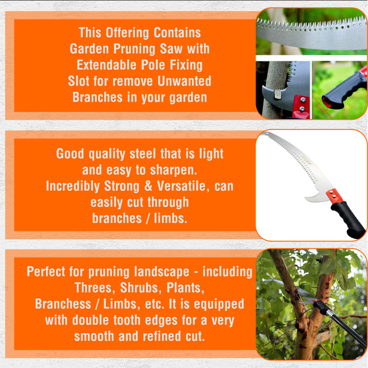 Radhe Ultra Touch Professional Tree Cutting & Wood Cutting Saw 24 Inch Curved Blade with Sharp Teeth – main view