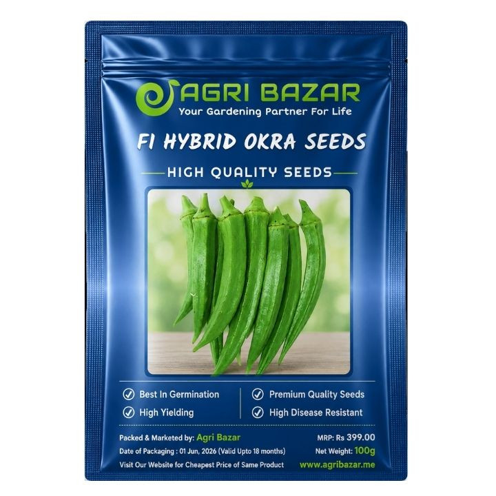 Agri Bazar Hybrid Okra (Bhindi/Lady Finger) Seeds