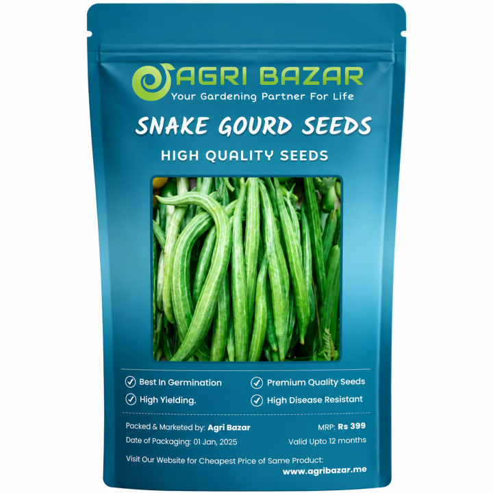 Agri Bazar F1 Hybrid Snake Gourd (Chichinda) Seeds