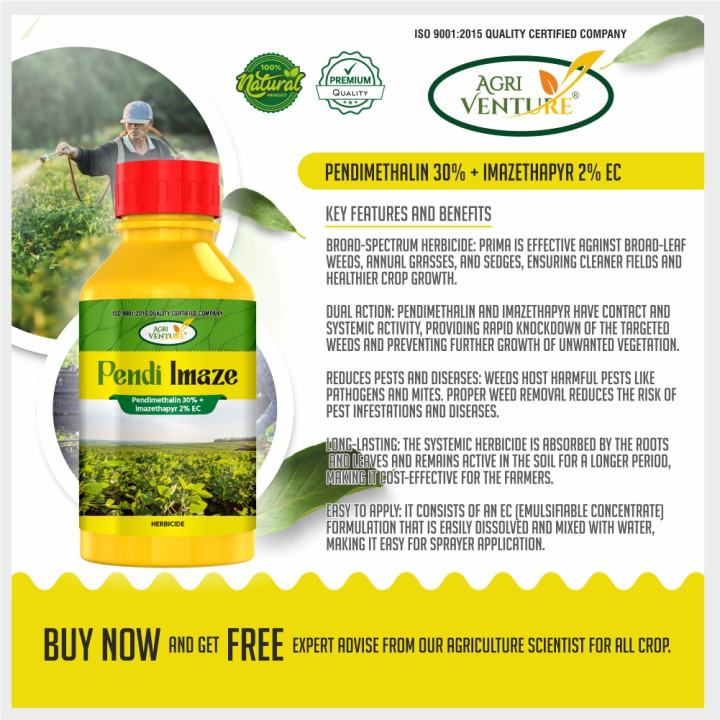 Agriventure Pendi Imaze Selective Herbicide - Pendimethalin 30% + Imazethapyr 2% EC – thumb