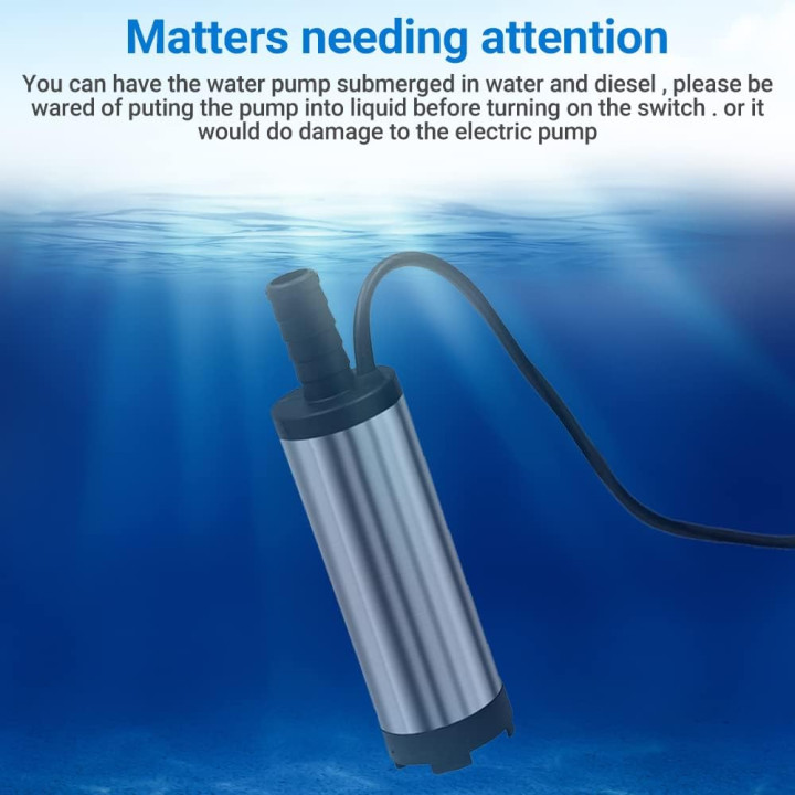 12V DC Portable Submersible Pump 60W for Diesel, Oil & Water Transfer – thumb