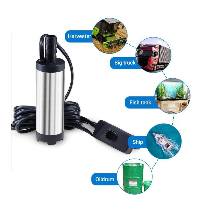 12V DC Portable Submersible Pump 60W for Diesel, Oil & Water Transfer – thumb