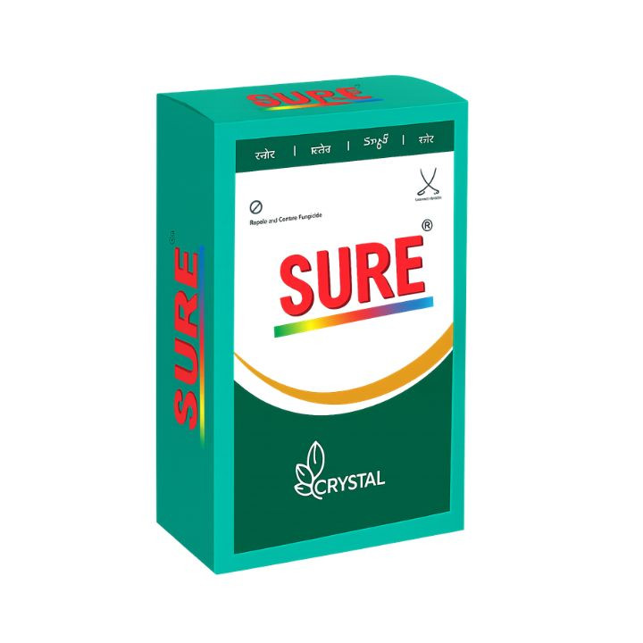 Crystal Sure Fungicide - Carbendazim 12% + Mancozeb 63% WP