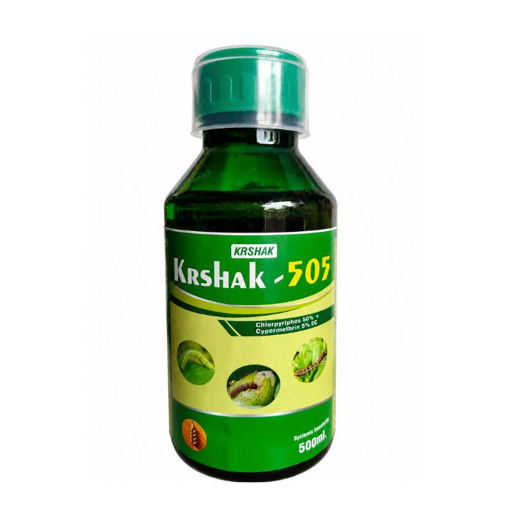 Krshak 505 Insecticide - Chlorpyriphos 50% + Cypermethrin 5% EC