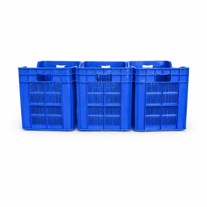 Nilkamal Plastic Crate 20 KG (3 Piece Combo) Blue – thumb