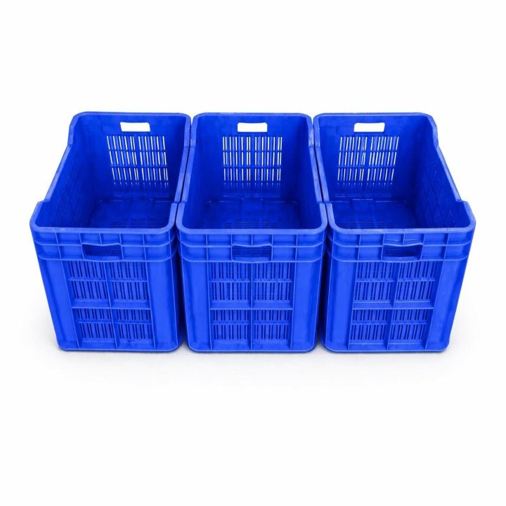 Nilkamal Plastic Crate 20 KG (3 Piece Combo) Blue – thumb