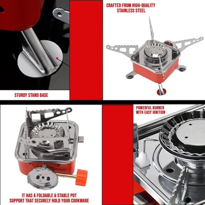 Portable Camping Gas Stove with Butane Gas Canister – thumb
