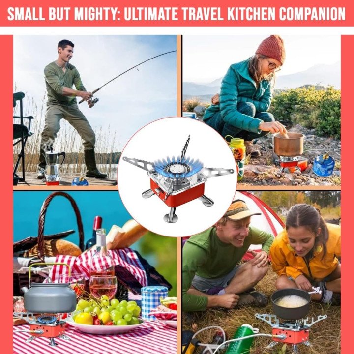 Portable Camping Gas Stove with Butane Gas Canister – thumb