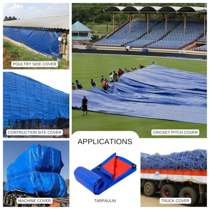 HDPE Tarpaulin Repair Tape 3 Inch x 10 Meter Heavy Duty Self-Adhesive Blue Roll – thumb