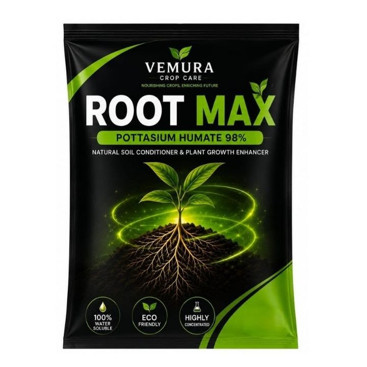Vemura Crop Care Root Max Potassium Humate 98% – Natural Soil Conditioner & Plant Growth Enhancer