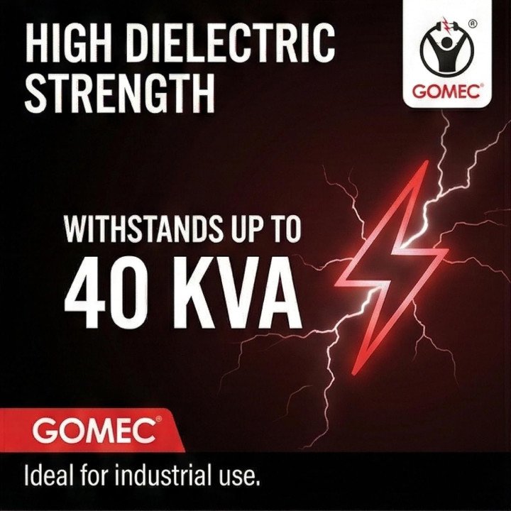 Gomec PVC Electrical Insulation Tape – Weatherproof 17mm x 15 Meter Black, Pack of 6 – thumb