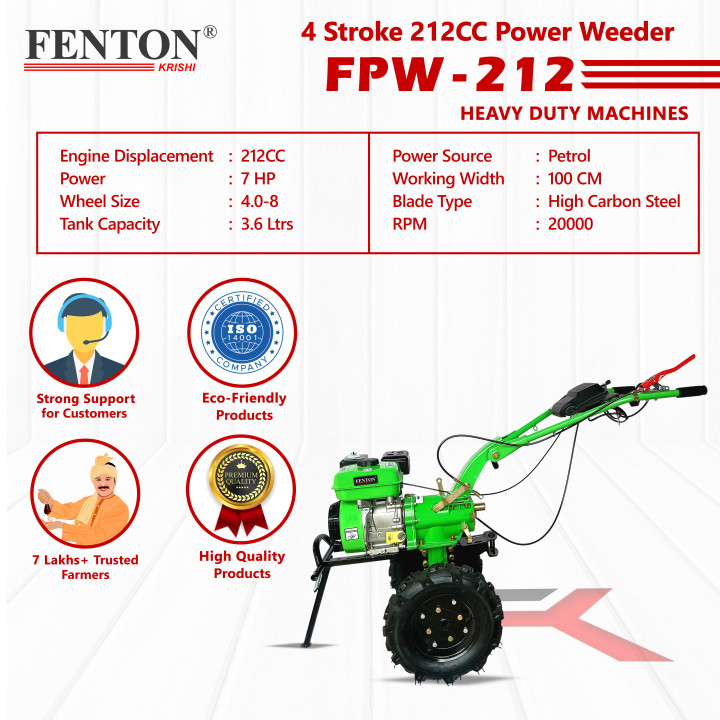 Fenton Krishi 7HP Petrol Power Weeder 212cc (90cm Working Width) – thumb