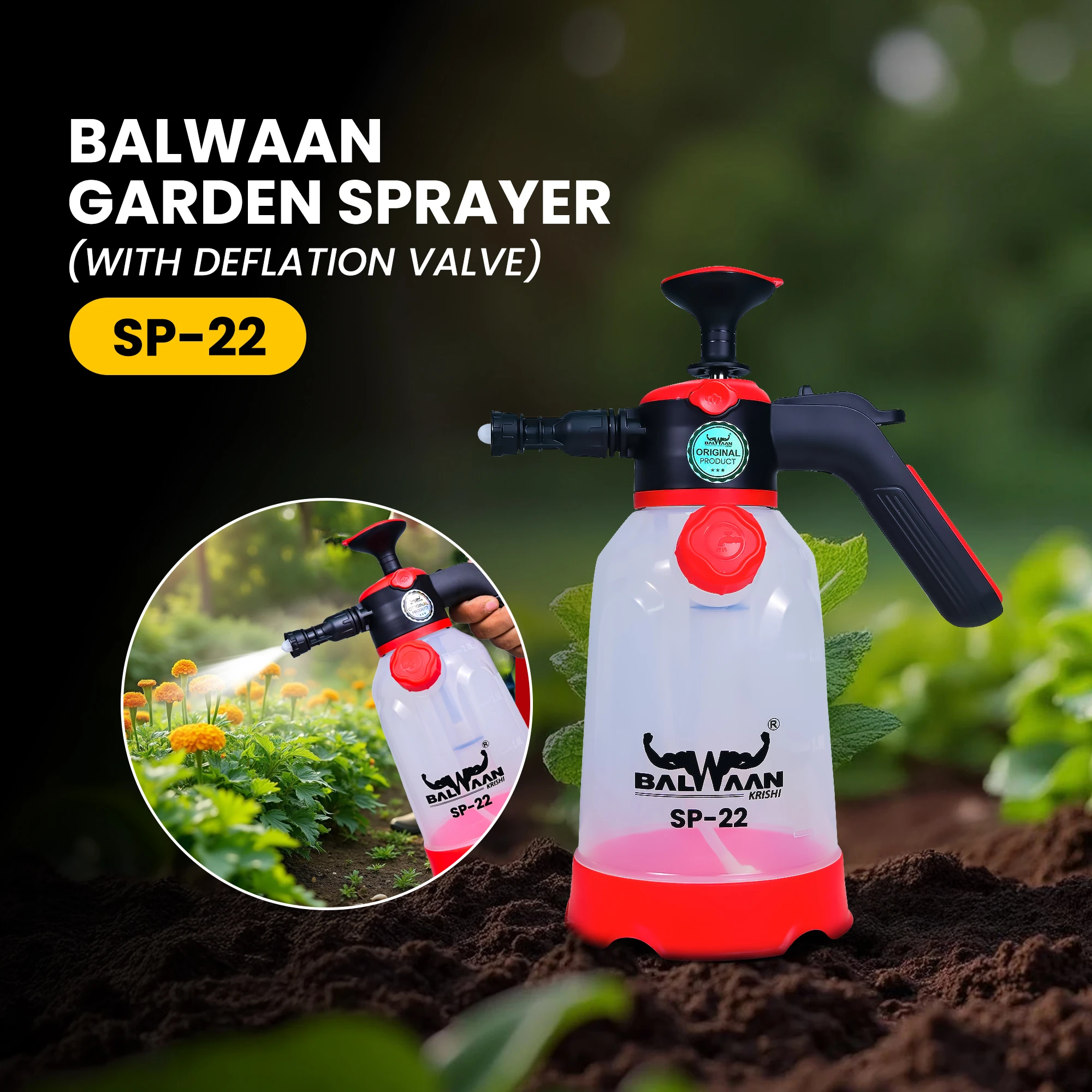 Balwaan Manual Sprayer With Measuring Cap 3in1 ( 2 L ) SP-22 – thumb