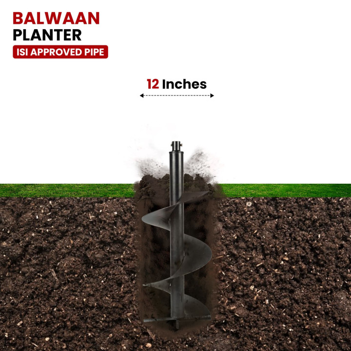 Balwaan 12" Planter Single Spiral – thumb