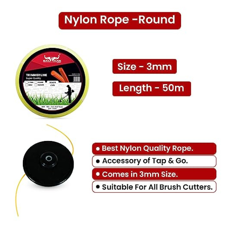 Balwaan Nylon Rope 3Mm 50 Mtr-Round – thumb