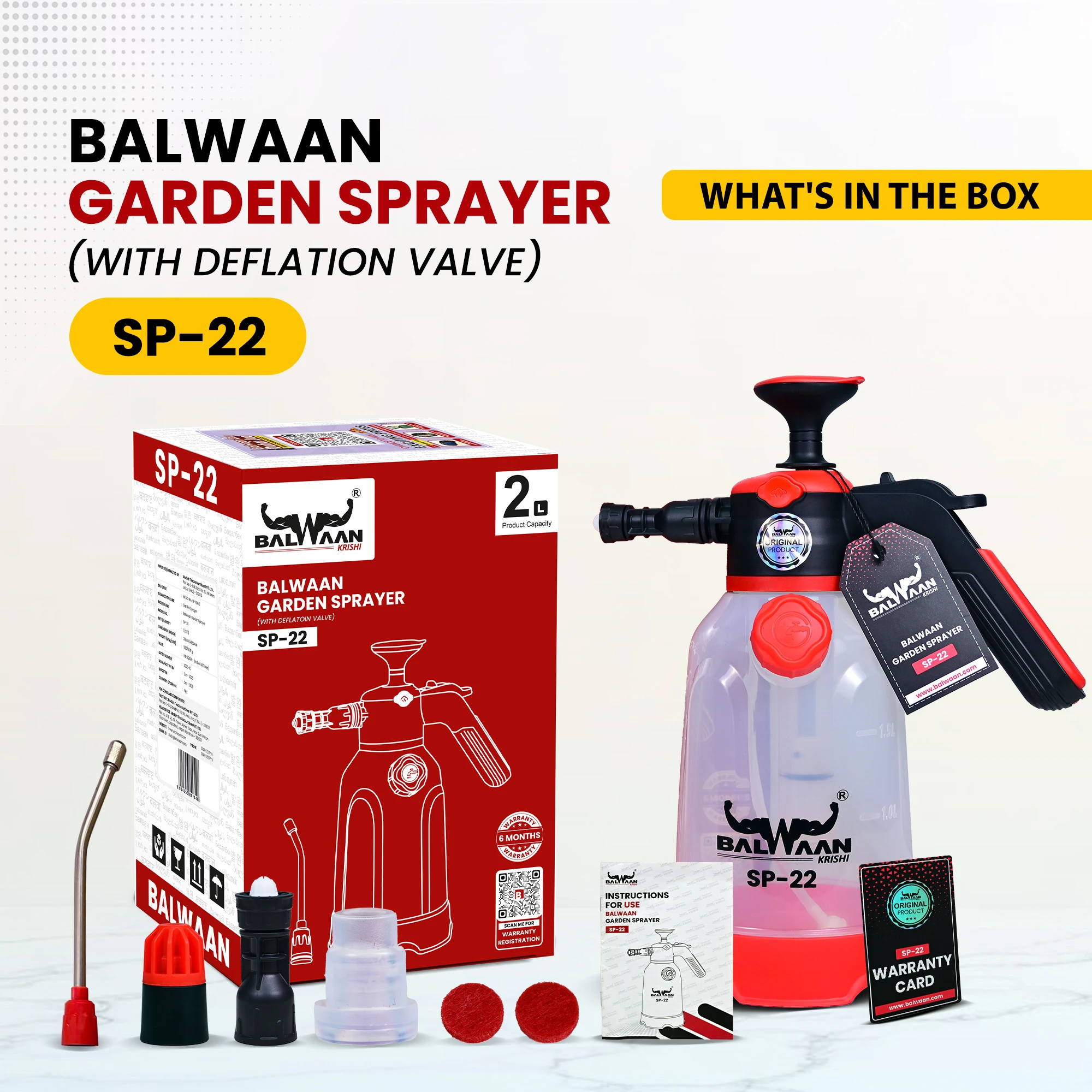 Balwaan Manual Sprayer With Measuring Cap 3in1 ( 2 L ) SP-22 – thumb