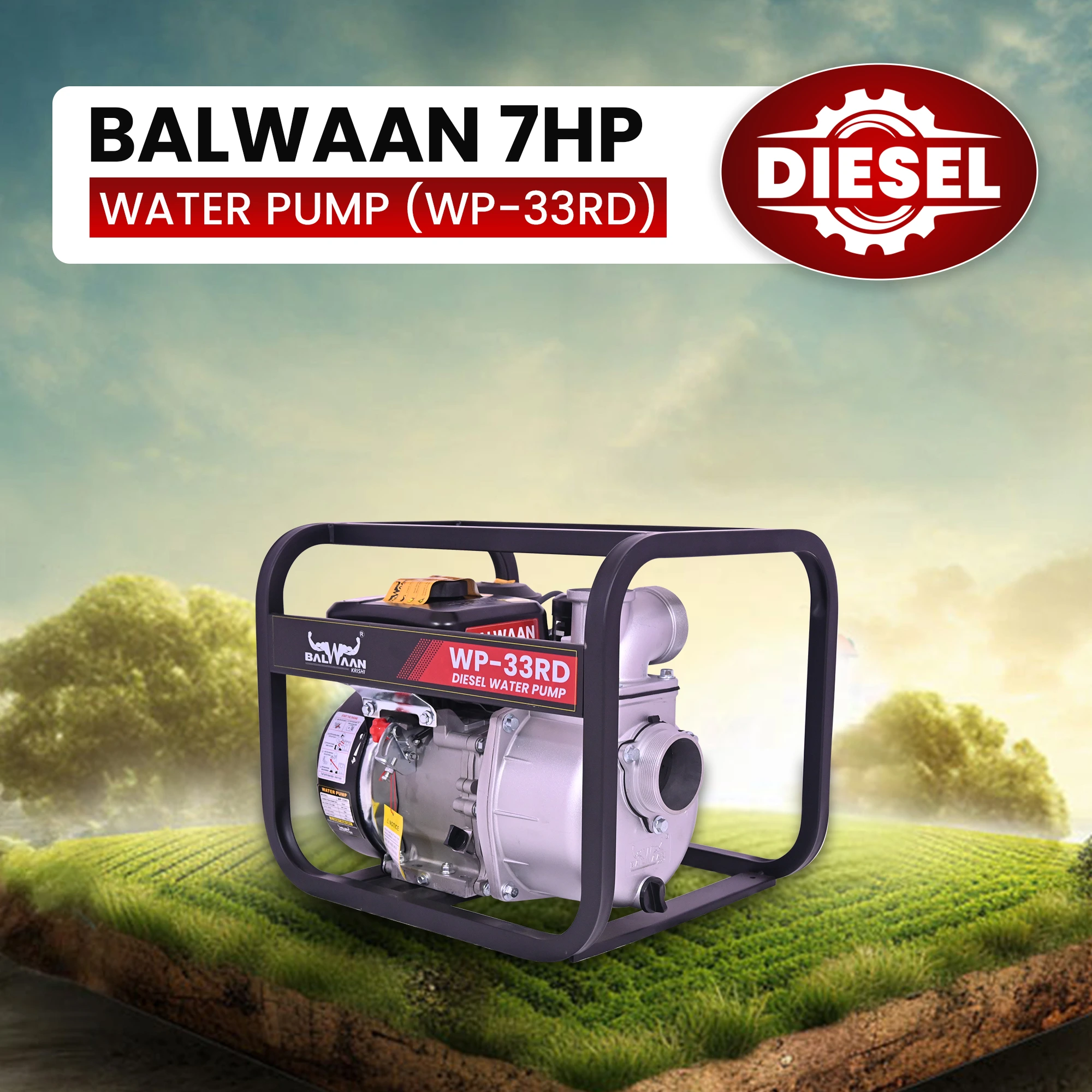 Balwaan WP 33RD Water Pump 3X3 Inch -(Premium) – thumb